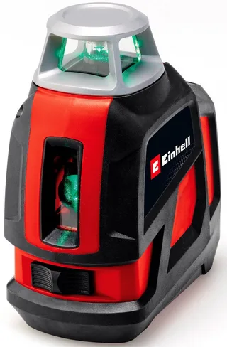 Kruislijnlaser TE-LL 360 G - Werkbereik 40 m - 360° - Groene laser - Horizontaal & verticaal - Nivelleringsbereik 4 ° - Incl. in hoogte verstelbare wandhouder - Incl. praktische opbergtas von Einhell, Rot – Produktbild 2 von 5