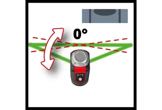 Kruislijnlaser TE-LL 360 G - Werkbereik 40 m - 360° - Groene laser - Horizontaal & verticaal - Nivelleringsbereik 4 ° - Incl. in hoogte verstelbare wandhouder - Incl. praktische opbergtas von Einhell, Rot – Produktbild 5 von 5