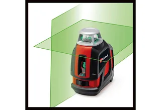 Kruislijnlaser TE-LL 360 G - Werkbereik 40 m - 360° - Groene laser - Horizontaal & verticaal - Nivelleringsbereik 4 ° - Incl. in hoogte verstelbare wandhouder - Incl. praktische opbergtas von Einhell, Rot – Produktbild 4 von 5