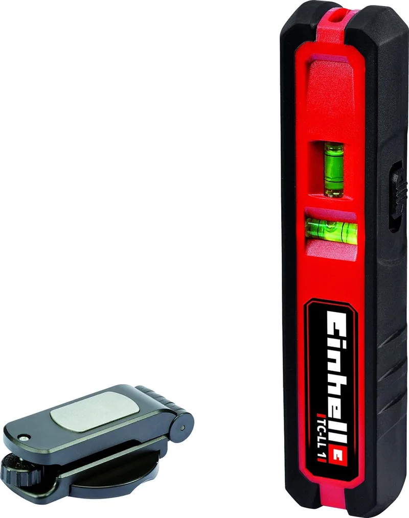 Laser Waterpas TC-LL 1 - Werkbereik lijn: 5 m - Werkbereik punt: 20 m - Incl. flexibele wandmontage van Einhell, Rood – productafbeelding