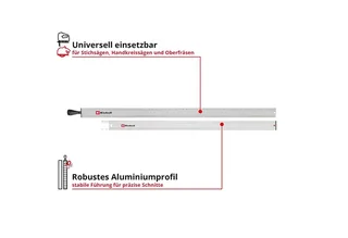 Lochsäge, Einhell Universal-Sägeschiene, 2-tlg. (max. Spannweite 2500 mm, Spannk de Einhell – image du produit 3 sur 5
