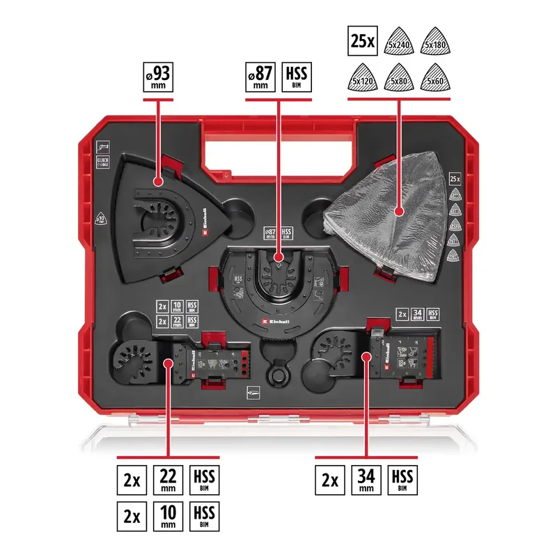 Multitool-Set 35-teilig, in XL-PLUS-CASE, Sägeblatt-Satz de Einhell – image du produit 2 sur 2