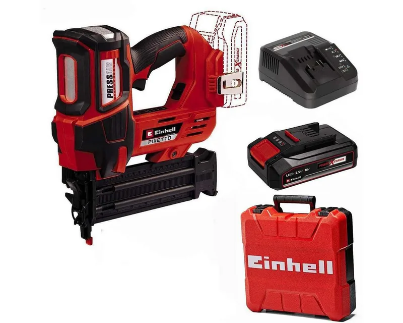 Nagler Akku-Nagler FIXETTO 18/50 N 18V + Akku 2.5 Ah + Koffer +Ladegerät von Einhell – Produktbild 1 von 5