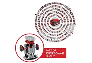 Oberfräse Einhell Akku-Oberfräse TP-RO 18 Set Li BL + 2,5 Ah Akku Starterkit, (Set) by Einhell, Red, Black, Silver – product image 3 of 5