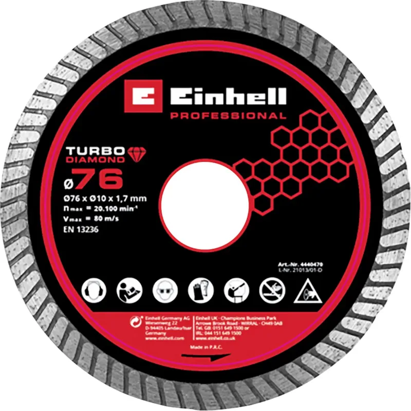 Original Winkelschleifer-Zubehör DIA-Trennscheibe 76x1,7 Einhell 4440470 by Einhell – product image