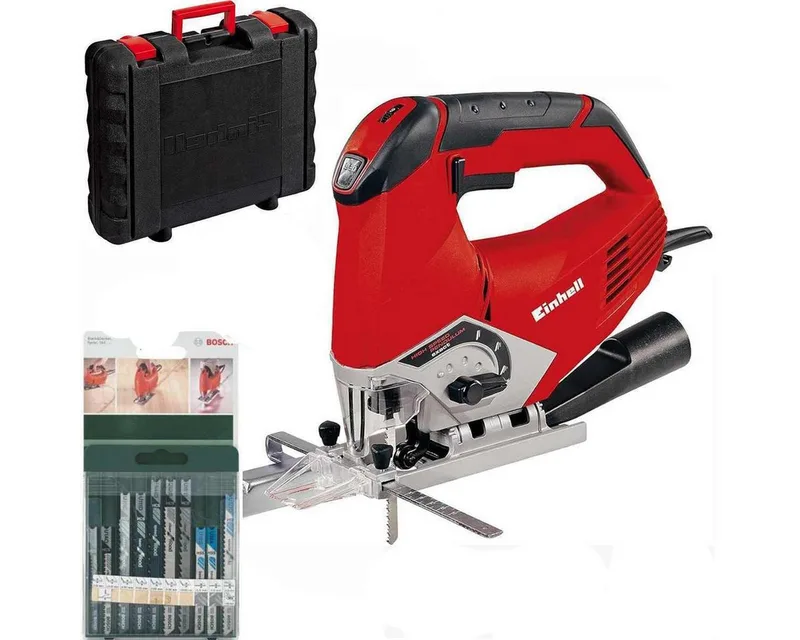 Pendelhubstichsäge TE-JS 100 750W 4-Stufen Pendelhub Koffer 10x Bosch Stichägeblätter de Einhell – image du produit 1 sur 5
