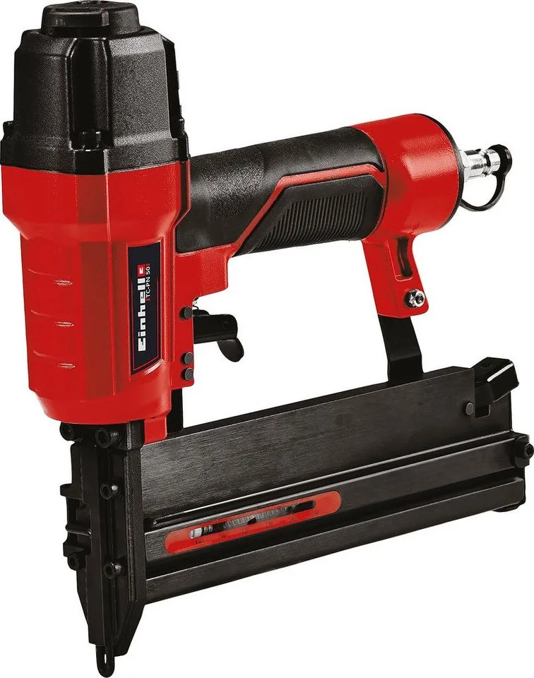 Pneumatische Tacker TC-PN 50 - Voor nieten en spijkers - Diepte afstelling - Incl. 1500 nieten en 2000 spijkers - Incl. Transport-/Opbergkoffer - Excl. Compressor de Einhell – image du produit 3 sur 5