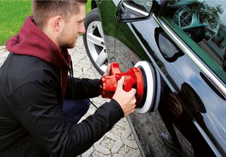 Polijstmachine CC-PO 90 - 90 W - 3.700 t/min - Ø240 mm - Incl. 2x polijstdoek (1x textiel en 1x synthetisch) van Einhell – productafbeelding 2 van 5