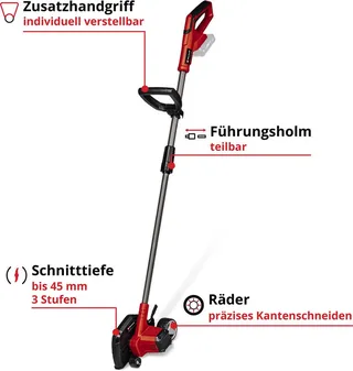 Power X-Change Akku-Rasenkantenschneider GE-LE 18/190 Li-Solo, 18Volt, Rasentrimmer van Einhell – productafbeelding 3 van 5
