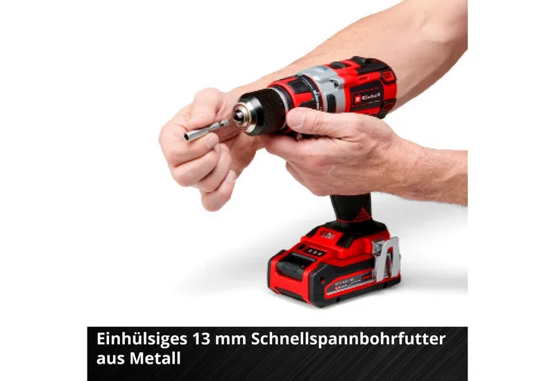 Professional Accu Boor-/Schroefmachine TP-CD 18/80 Li BL Solo - Power X-Change - 18 V/Li-ion - 80 Nm - 0-500/0-1.800 t/min - 13 mm snelspanboorkop - Koolborstelloze motor - Excl. accu en lader van Einhell – productafbeelding 5 van 5