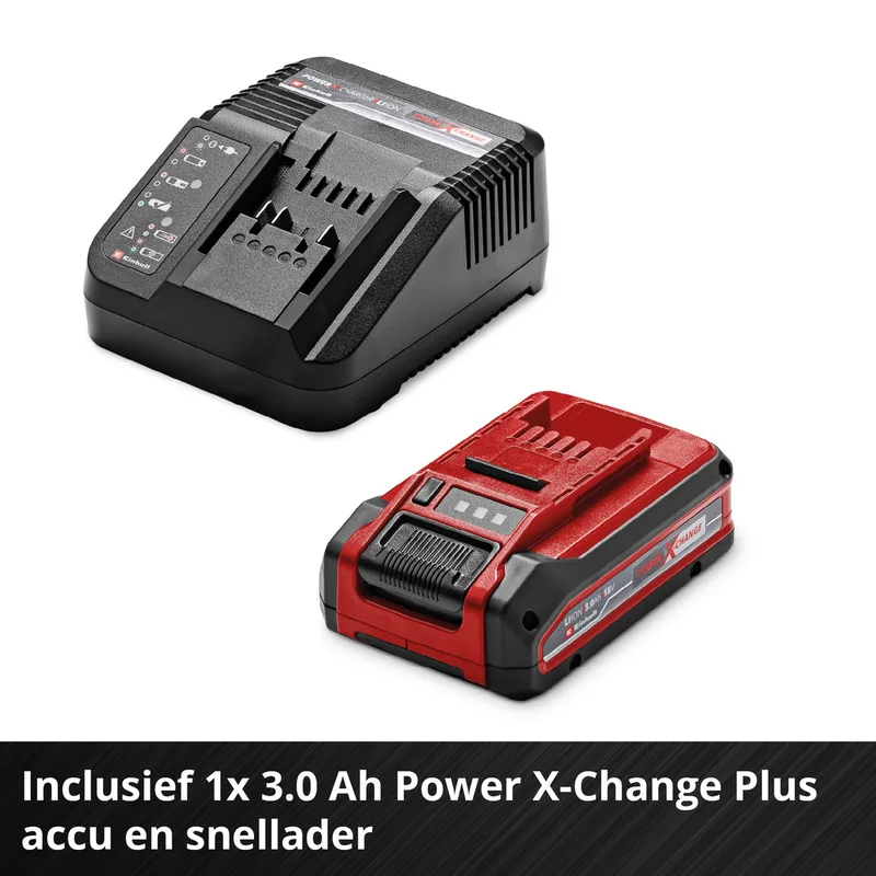 Professional Accu Boorhamer TP-HD 18/28 Li BL+4 Kit - Power X-Change - 18 V/Li-ion - 3 J - Pneumatisch slagwerk - SDS plus - 4-functies - Incl. 3.0 Ah accu, lader, E-box en 4 beitels de Einhell – image du produit 5 sur 8