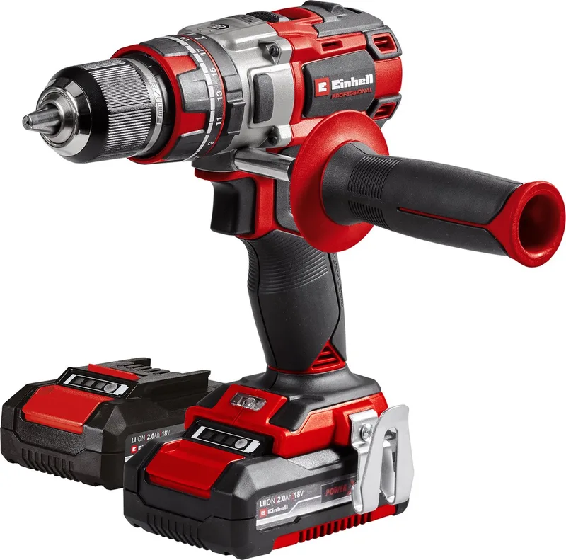 Professional Accu Klopboor-/ Schroefmachine TP-CD 18/80 Li-i BL Kit - Power X-Change - 18 V/Li-ion - Met impactfunctie - 2 snelheden - 80 Nm - Koolborstelloze motor - Incl. 2x 2,0 Ah accu en lader, Koffer by Einhell – product image