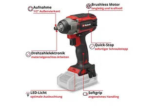Professional Accu Slagschroefmachine IMPAXXO 18/230 Li Solo - Power X-Change - 18 V/Li-ion - 230 Nm - Koolborstelloze motor - Excl. accu en lader von Einhell – Produktbild 3 von 5