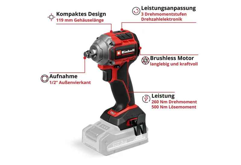 Tp Cw 18 260 C Pneumatischer Schlagschrauber von Einhell – Produktbild 2 von 5