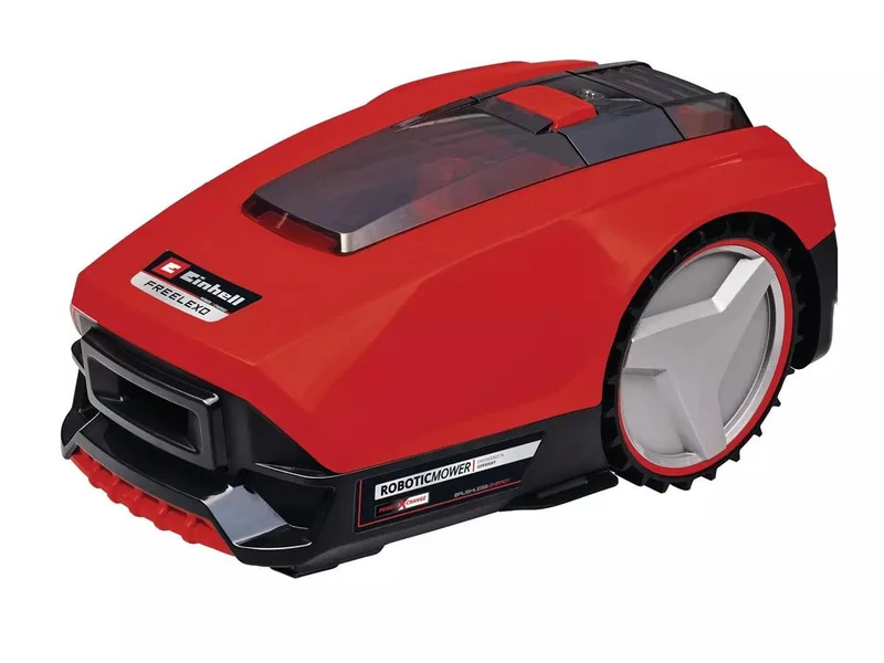Rasenmähroboter FREELEXO 550 Kit, bis 550 m² Rasenfläche, (Set), inkl. Akku und Ladestation, bis zu 35% Steigung, mit Begrenzungsdraht von Einhell, Rot, Schwarz, Silber – Produktbild 2 von 5