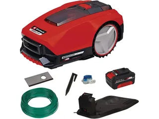 Rasenmähroboter FREELEXO 550 Kit, bis 550 m² Rasenfläche, (Set), inkl. Akku und Ladestation, bis zu 35% Steigung, mit Begrenzungsdraht von Einhell, Rot, Schwarz, Silber – Produktbild 1 von 5