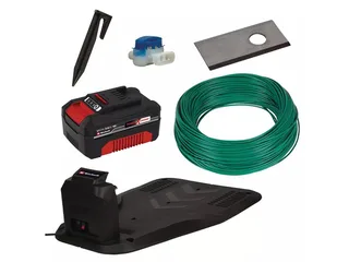 Rasenmähroboter FREELEXO 550 Kit, bis 550 m² Rasenfläche, (Set), inkl. Akku und Ladestation, bis zu 35% Steigung, mit Begrenzungsdraht von Einhell, Rot, Schwarz, Silber – Produktbild 3 von 5