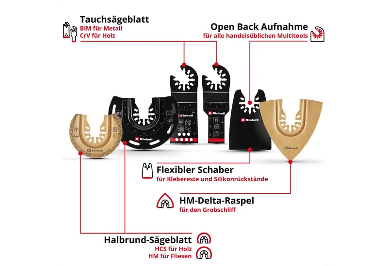 Multitoolset - 6-delig van Einhell – productafbeelding 2 van 5