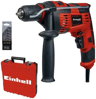 TC-ID 720/1 E Kit 1 vitesse-Perceuse à percussion 720 W + mallette de Einhell, Rouge, Noir – image du produit 1 sur 5
