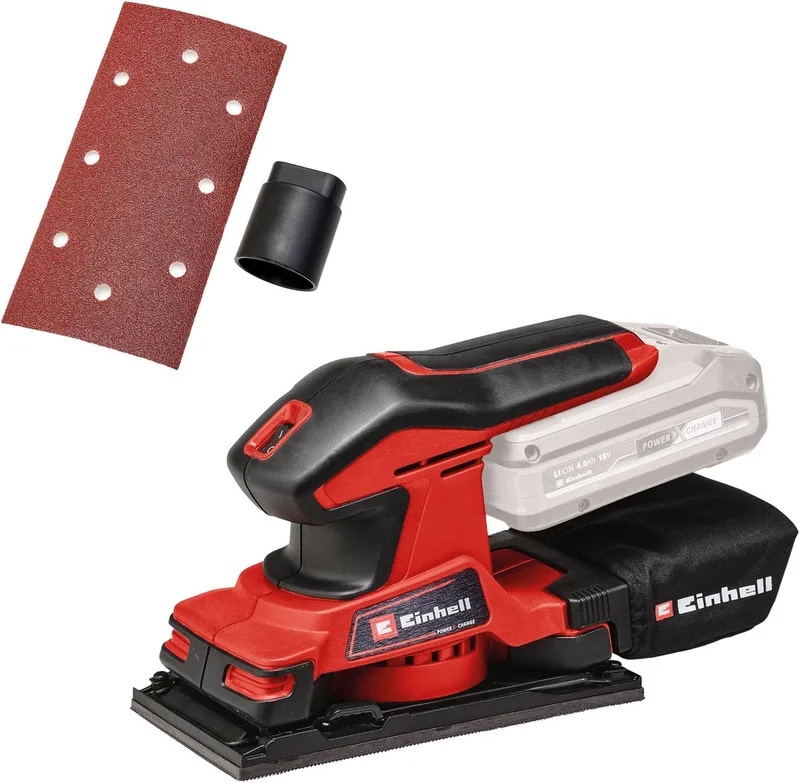 Schwingschleifer Akku-Schwingschleifer TC-OS 18/187 Li Solo, 24000 U/min, (2 tlg), ohne Akku und Ladegerät by Einhell, Red, Black – product image 1 of 5