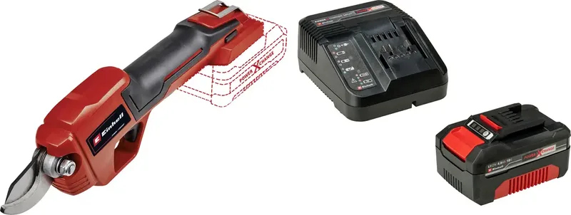 Set bestehend aus Einhell Akku-Astschere GE-LS 18 Li - Solo und Einhell Power X-Change Start-Kit 18V 4Ah de Einhell – image du produit