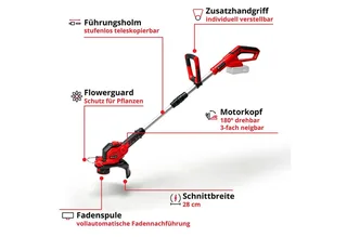 Snoerloze Grasmaaier Trimmer GE-CT 18/28 Li-Solo von Einhell – Produktbild 2 von 4