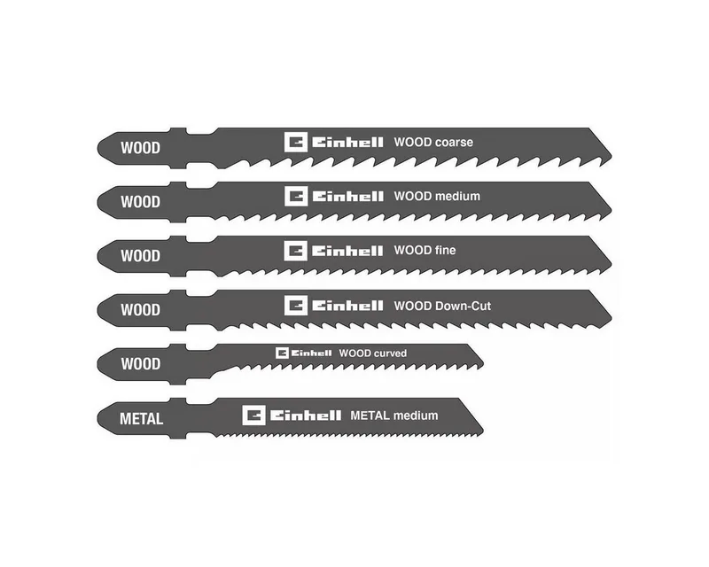 Stichsägeblatt 10-tlg. Stichsägeblatt-Box (Set, bestehend aus 10 Sägeblättern und Transportbox), T-Schaft-Aufnahme by Einhell, Grey – product image