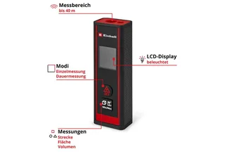 TC-LD 40 R Laser-Entfernungsmesser 40 m van Einhell – productafbeelding 2 van 5