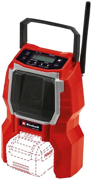 TC-RA 18 Li BT - Solo Radio de chantier FM Bluetooth rouge de Einhell, Rouge, Noir – image du produit 1 sur 3