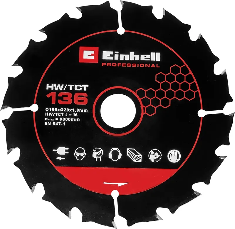 TCT SAWBL.M-THIN 136x20 16T-P Sägeblatt by Einhell – product image