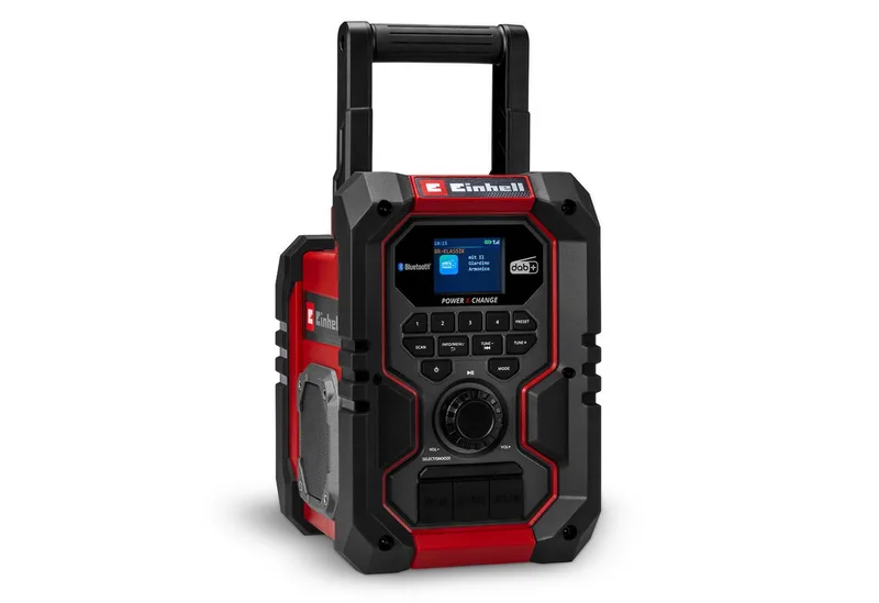 TE-CR 18 Li DAB+/FM/BT - Solo Baustellenradio (Digitalradio (DAB), FM-Tuner mit RDS, 10 W, ohne Akku) van Einhell, Rood, Zwart – productafbeelding