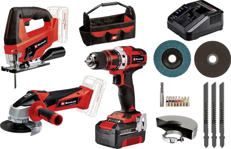TE-TK 18/3 Li Kit JS+CD+AG Power X-Change 4257241 Gereedschapsset Incl. tas by Einhell – product image