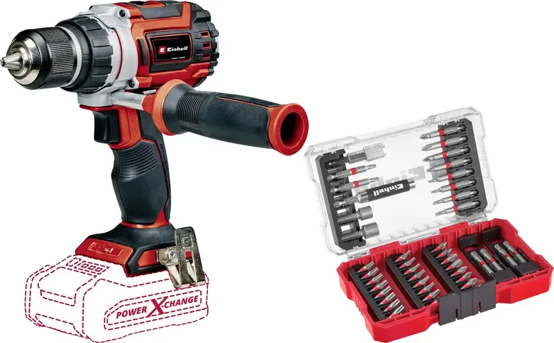 TP-CD 18/60 Li BL 2618460+2936798 Akku-Bohrschrauber 18 V Li-Ion inkl. 42-tlg. Bit-Set, ohne Ladegerät, ohne Akku von Einhell – Produktbild