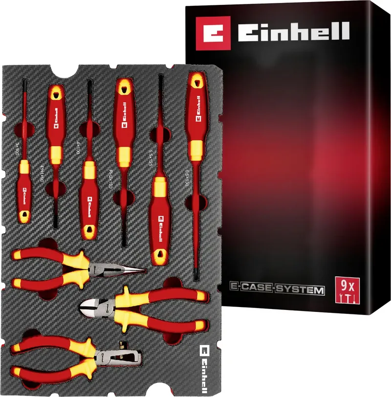 VDE Werkzeug-Set 9-tlg. Einleger Pad 370524 Einlage 9teilig de Einhell – image du produit