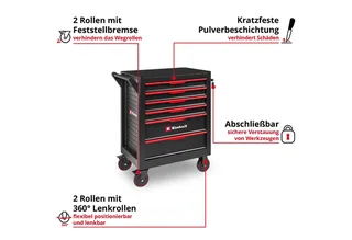 Werkstattwagen Original Einhell Werkstattwagen leer (6 Schubladen, Interlock-System, 6 Schubladen, Interlock-System, kugelgelagerte Führungsschienen by Einhell – product image 2 of 5