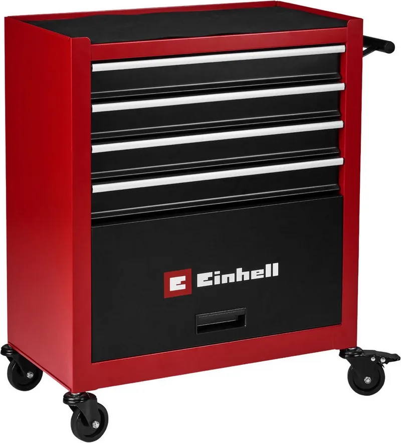 Werkstattwagen TC-TW 100, max. Traglast:75 kg, 4 Schubladen by Einhell, Red – product image 1 of 5