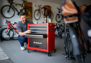 Werkstattwagen TC-TW 100, max. Traglast:75 kg, 4 Schubladen by Einhell, Red – product image 2 of 5