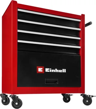 Werkstattwagen TC-TW 100, max. Traglast:75 kg, 4 Schubladen by Einhell, Red – product image 4 of 5