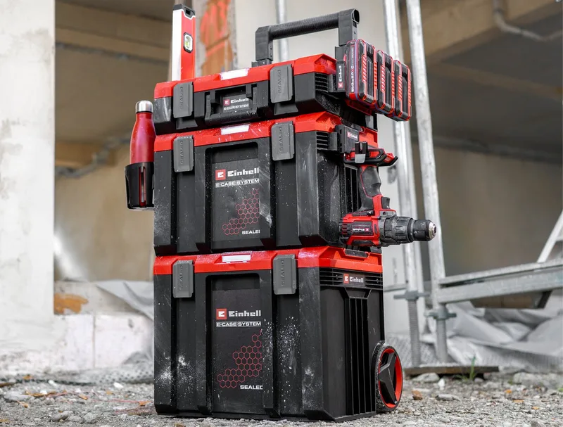 Werkzeugkoffer 2 tlg. E-Case Schienen-Set van Einhell – productafbeelding 2 van 4