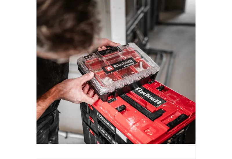 Werkzeugkoffer E-Case Half Size by Einhell, Red, Black – product image 3 of 5