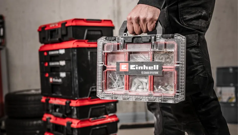 Werkzeugkoffer E-Case Half Size by Einhell, Red, Black – product image 2 of 5