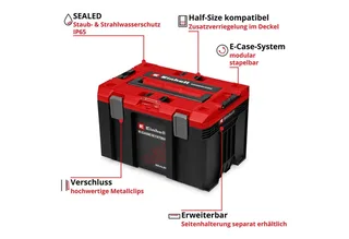 Werkzeugkoffer E-Case M SEALED van Einhell – productafbeelding 3 van 5