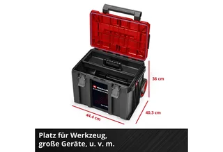Werkzeugkoffer E-Case Rolling Workshop SEALED by Einhell, Red, Black – product image 4 of 5