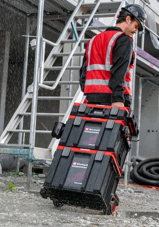 Werkzeugkoffer E-Case Rolling Workshop SEALED by Einhell, Red, Black – product image 3 of 5