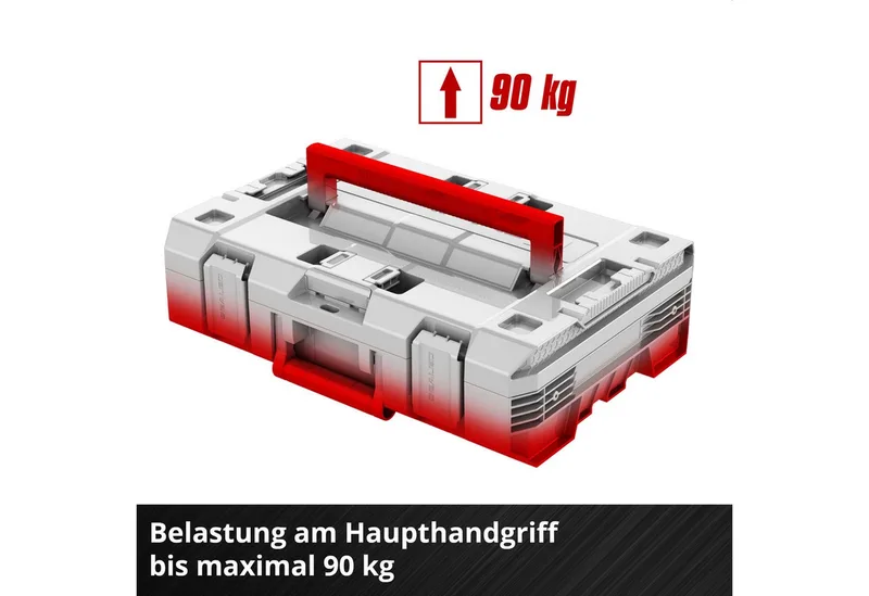 Werkzeugkoffer E-Case S-F SEALED van Einhell, Rood, Zwart – productafbeelding 5 van 5