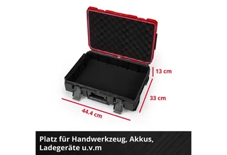 Werkzeugkoffer E-Case S-F SEALED van Einhell, Rood, Zwart – productafbeelding 4 van 5