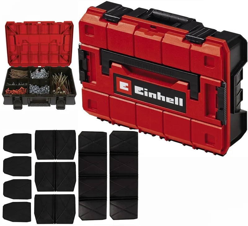 Werkzeugkoffer E-Case S-F Systemkoffer stapelbar, spritzwassergeschützt inkl 9 Fächer by Einhell – product image 1 of 5
