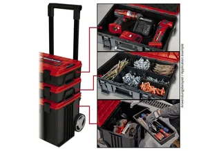 Werkzeugkoffer Systemkoffer E-Case Tower, inkl. Koffer für universelle Aufbewahrung von Werkzeug und Zubehör by Einhell, Red, Black – product image 5 of 5