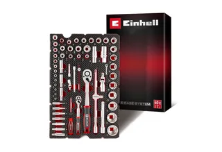 Werkzeugset Original Einhell Pad Stecknüsse und Ratschen 60-tlg. (Umschaltknarren, (60-tlg), Original Einhell Pad Stecknüsse und Ratschen 60-tlg. (Umschaltknarren by Einhell, Black – product image 1 of 5