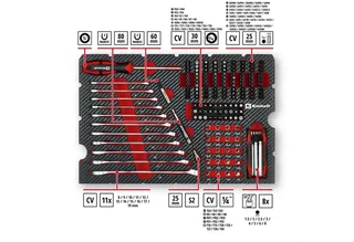 Werkzeugset Original Einhell Werkzeugkoffer Mechanik E-Case 201-tlg. (Allrounder, (201-tlg), Original Einhell Werkzeugkoffer Mechanik E-Case 201-tlg. (Allrounder by Einhell, Red – product image 2 of 5